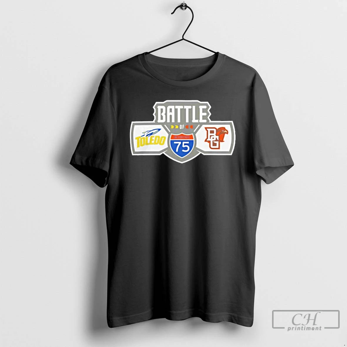 Classic Bowling Green Falcons Vs Toledo Rockets Football Battle Of I 75 Logo T Shirts