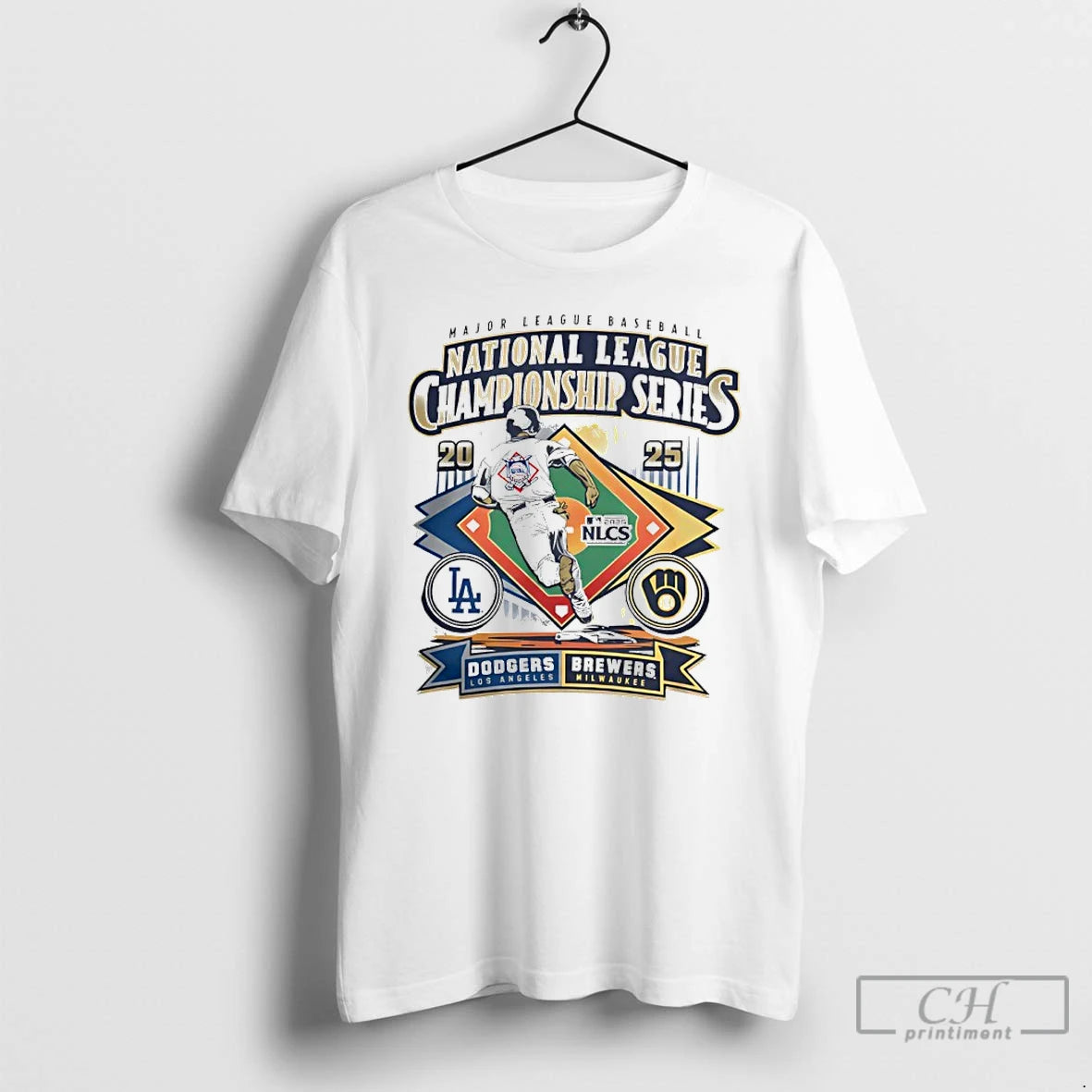 Classic Brewers Vs Dodgers 2025 Nlcs Matchup T Shirts