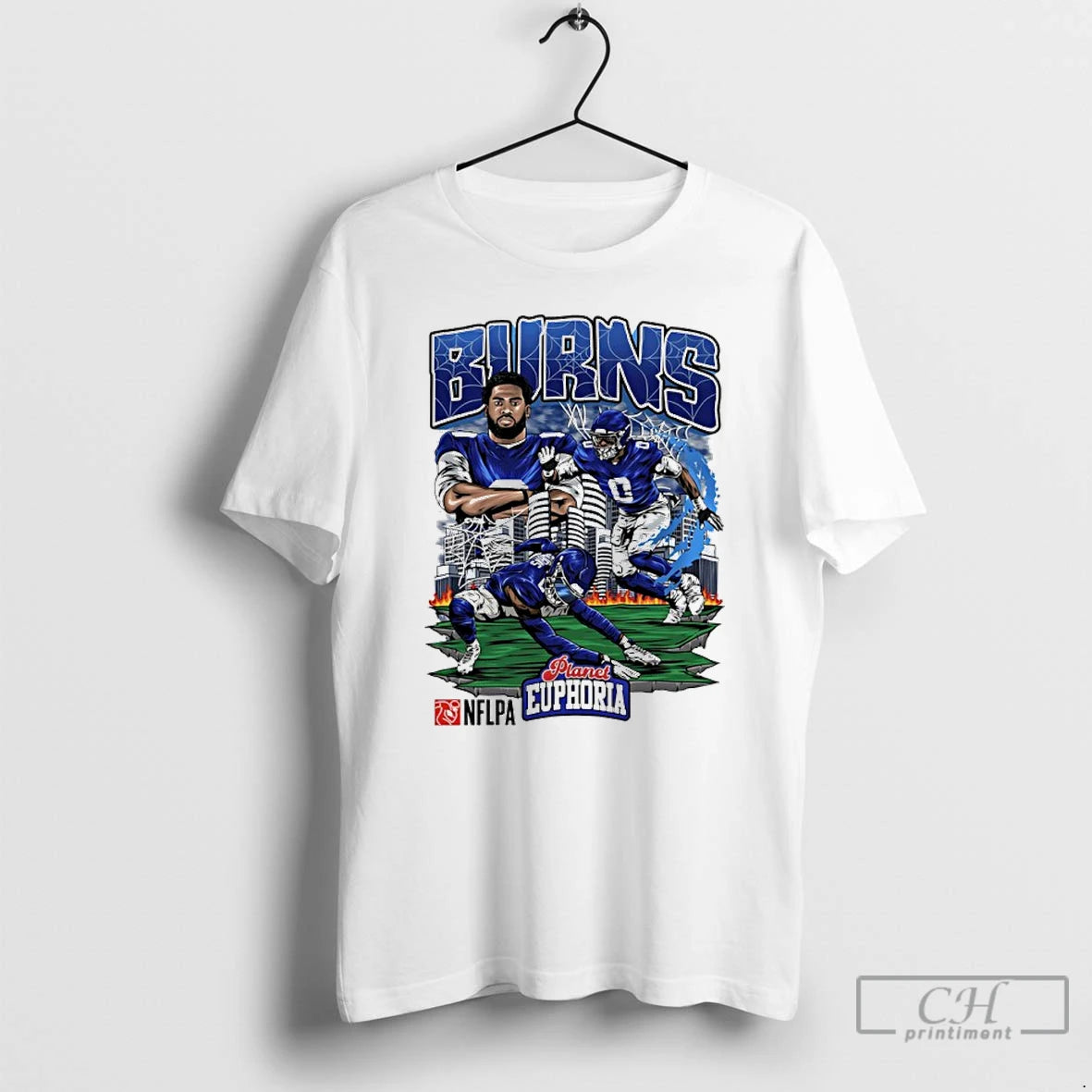 Classic Brian Burns Spider New York Giants Player Graphic T Shirts
