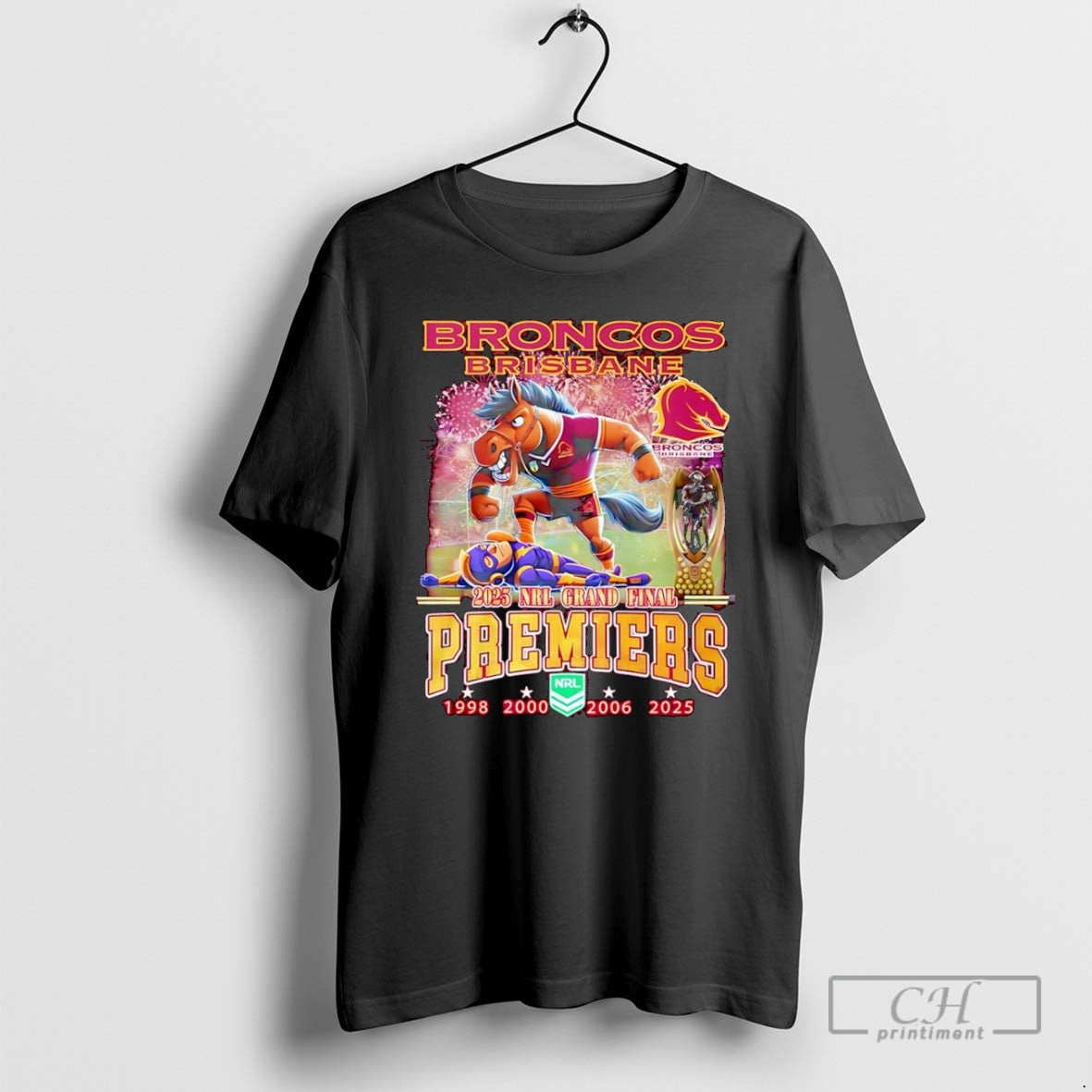 Classic Brisbane Broncos 2025 Nrl Grand Final Premiers Mascot Shirt Sweater