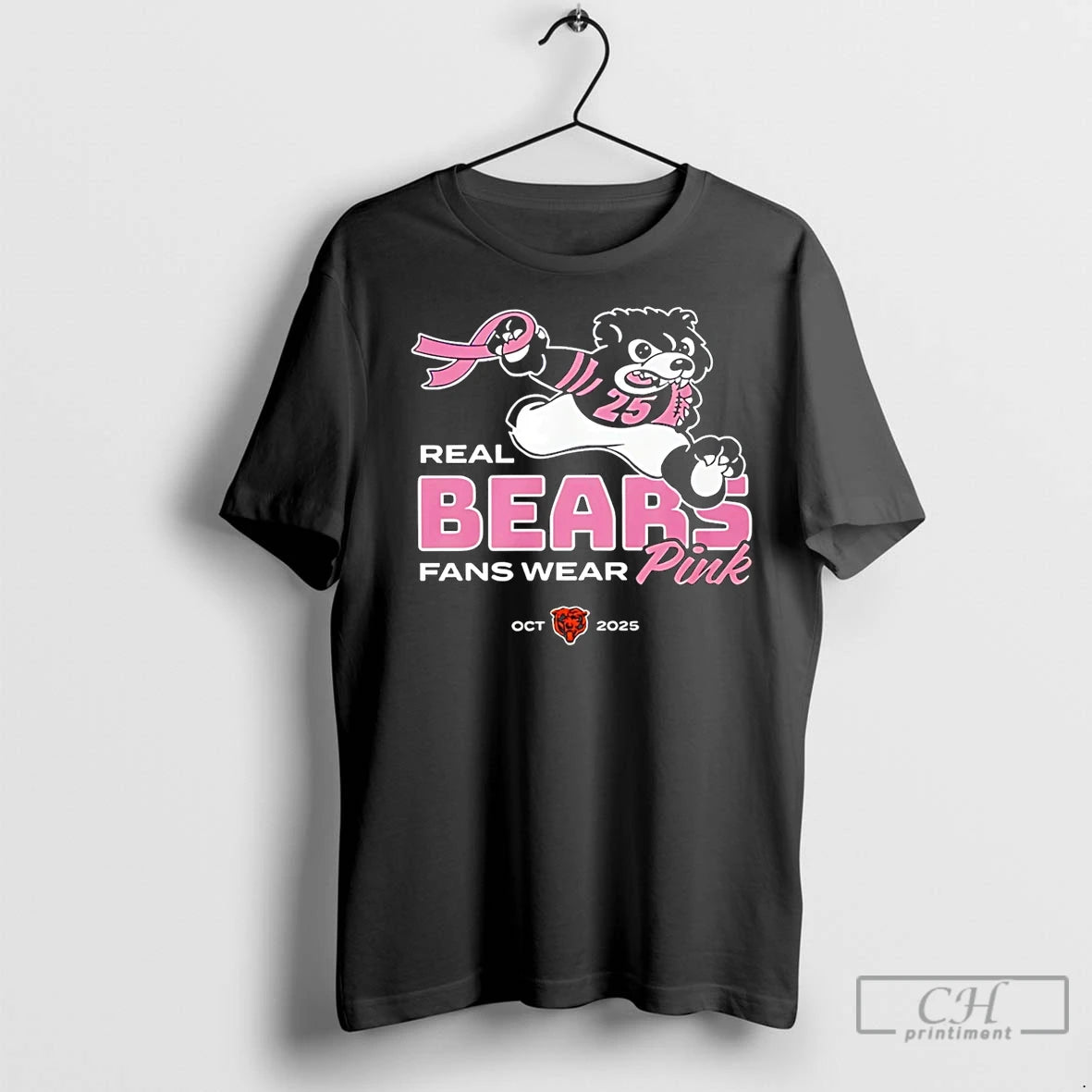 Classic Caleb Williams Real Bears Fans Wear Pink 2025