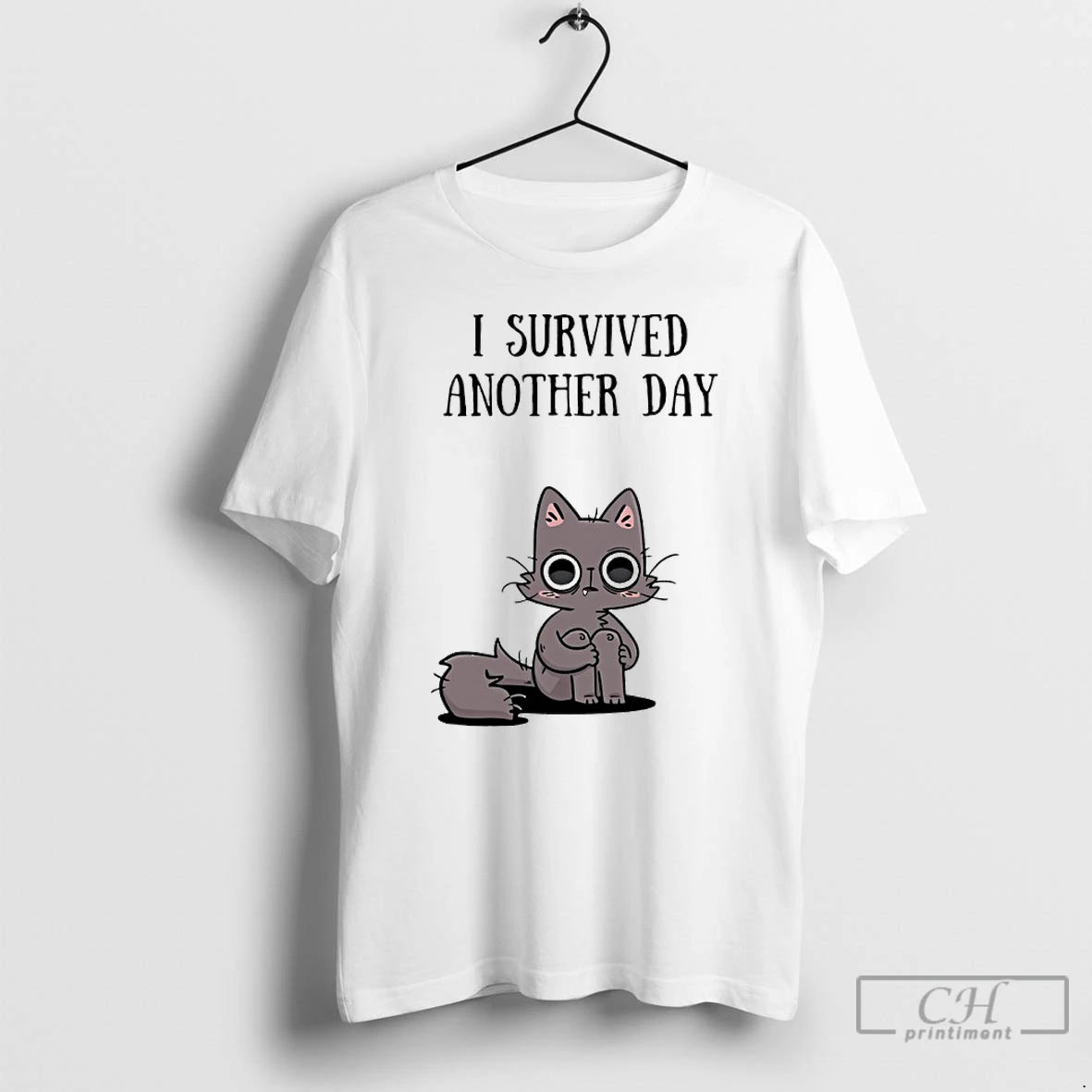 Classic Cat I Survived Another Day T Shirts