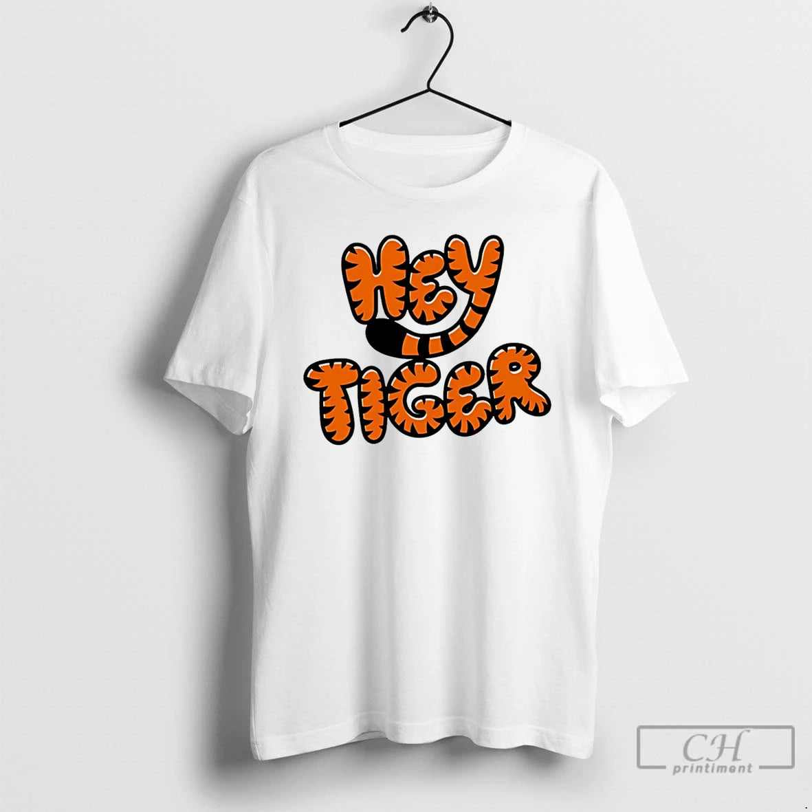 Classic Cincinnati Bengal Hey Tiger Bubble Letter T Shirts