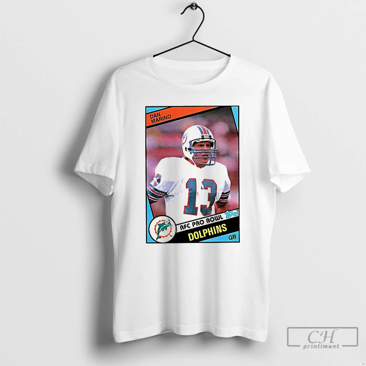 Classic Dan Marino Miami Dolphins Football Afc Pro Bowl Trading Card T Shirts