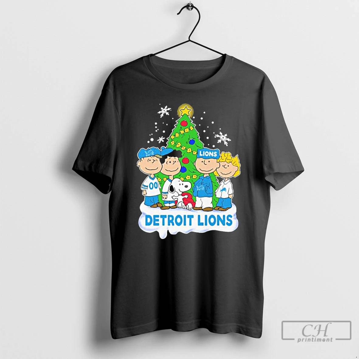 Classic Detroit Lions X The Peanuts Merry Christmas T Shirts