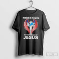 Classic Detroit Lions There Is Power In The Name Of Jesus Cross Wings T Shirts