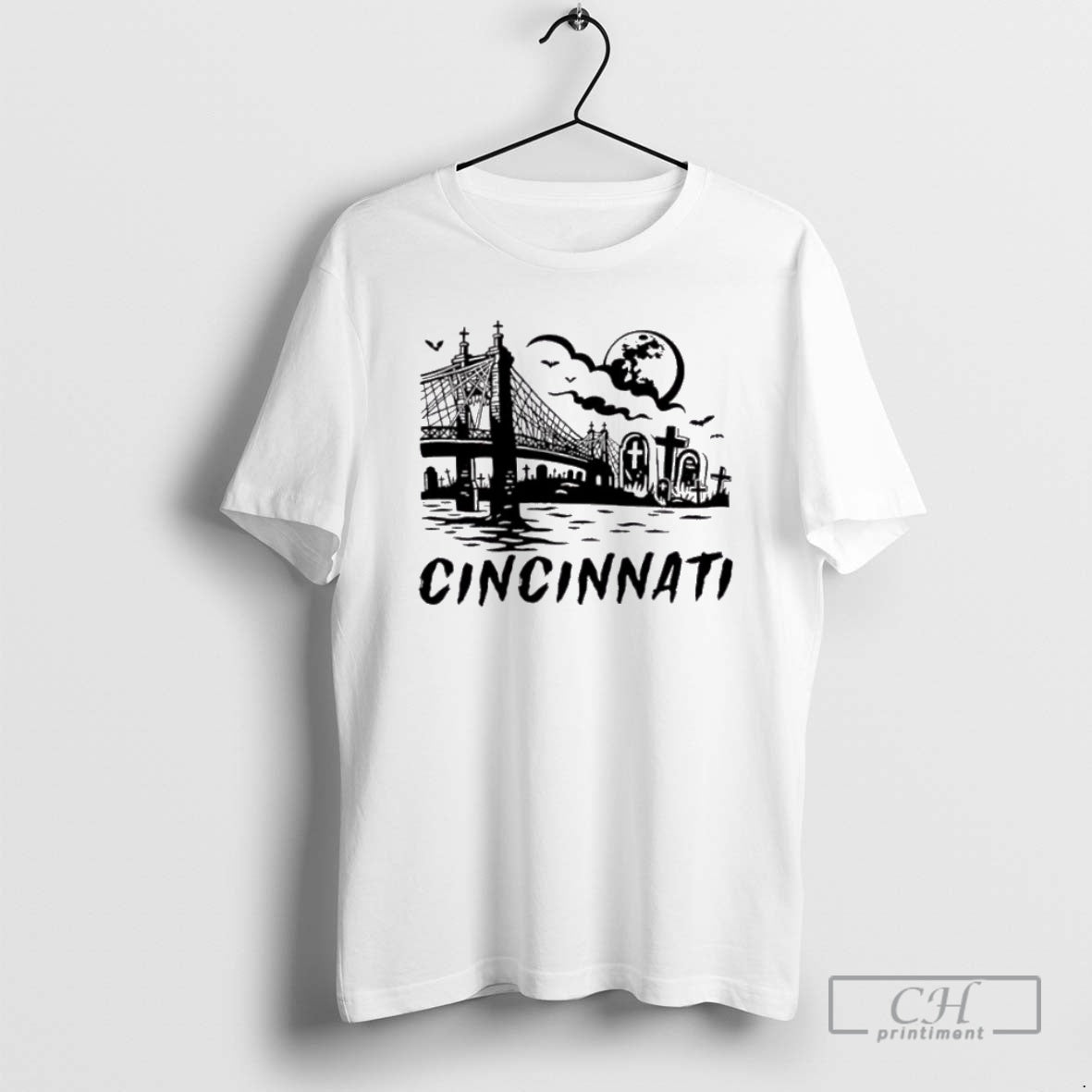 Classic Downtown Spooky Halloween Bridge Shirt Sweater