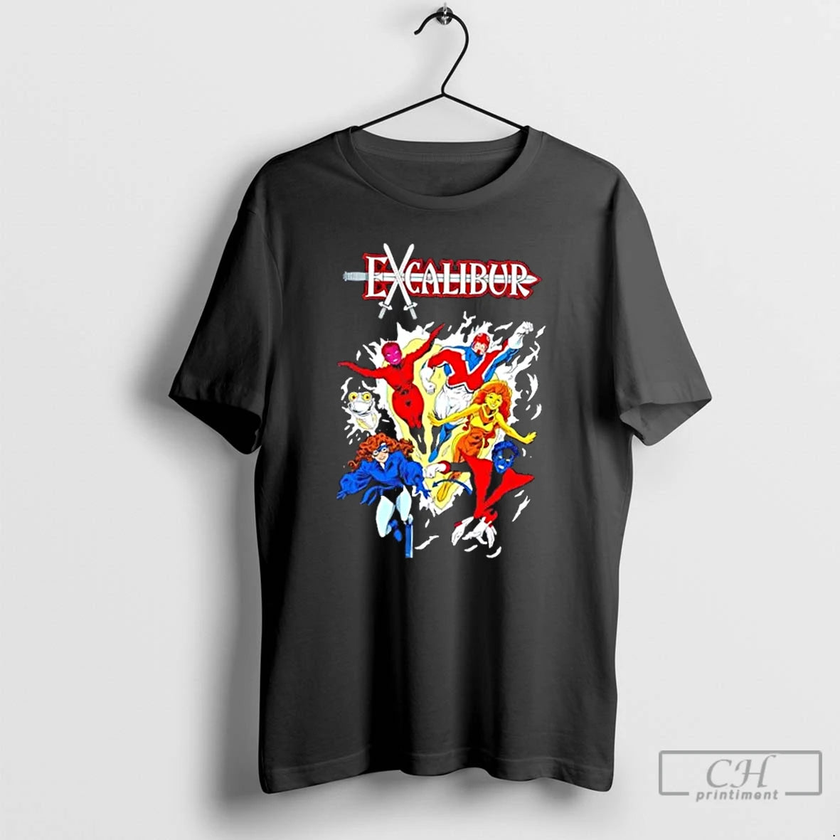 Classic Excalibur Cartoon Vintage T Shirts