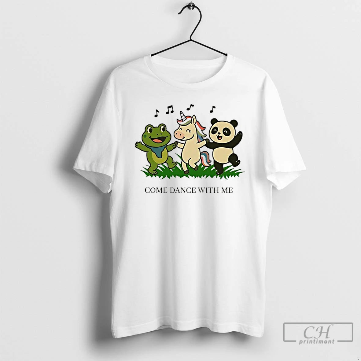Classic Frog Unicorn And Panda Come Dance With Me T Shirts
