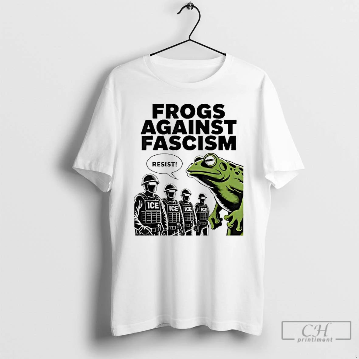 Classic Frogs Against Fascism Usa 50501 No Kings Resist T Shirts