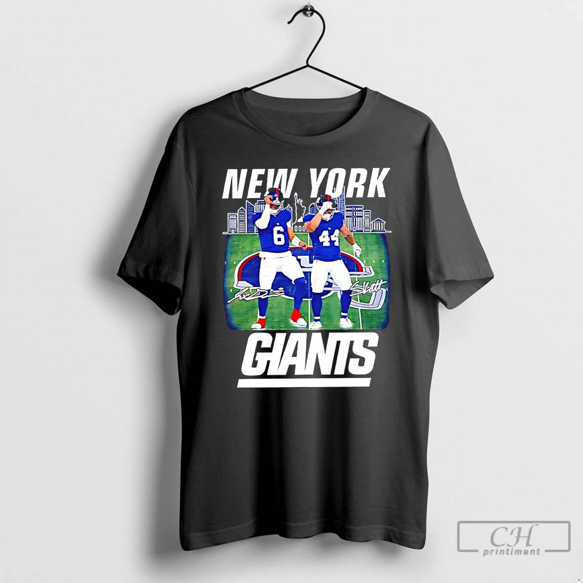 Classic Giants Jaxson Dart And Cam Skattebo Skattebros Signature T Shirts