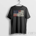 Classic God Family Country Freedom Flag T Shirts