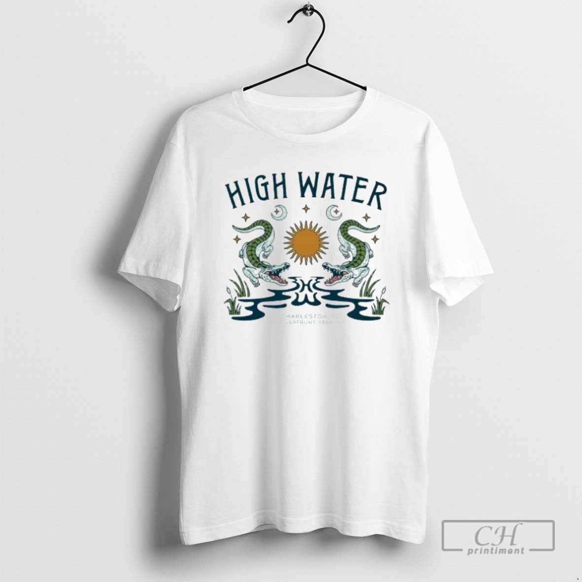 Classic High Water N Charleston Sc Riverfront Park Swamp Gator Shirt Sweater
