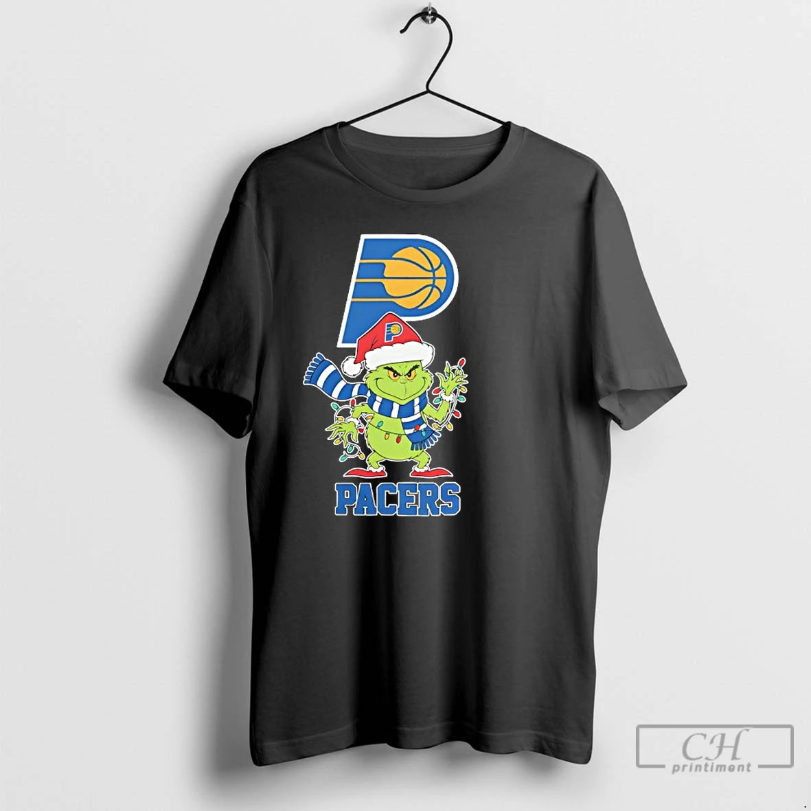 Classic Indiana Pacers X Grinch Santa Lights Nba Christmas T Shirts