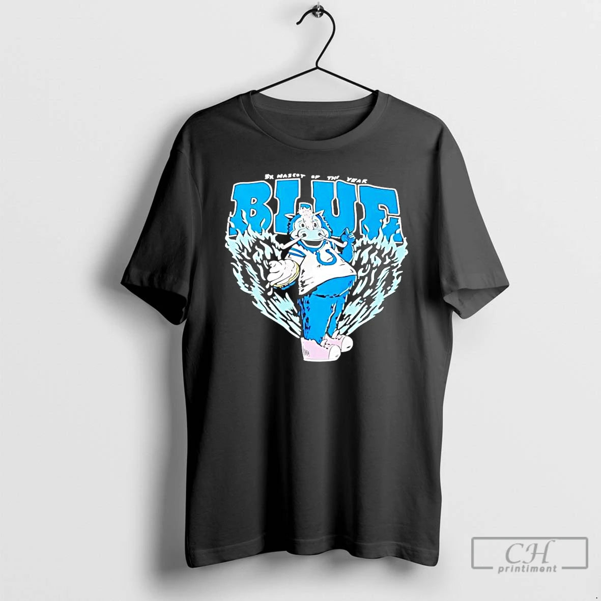 Classic Indianapolis Colts 3x Mascot Of The Year Blue T Shirts