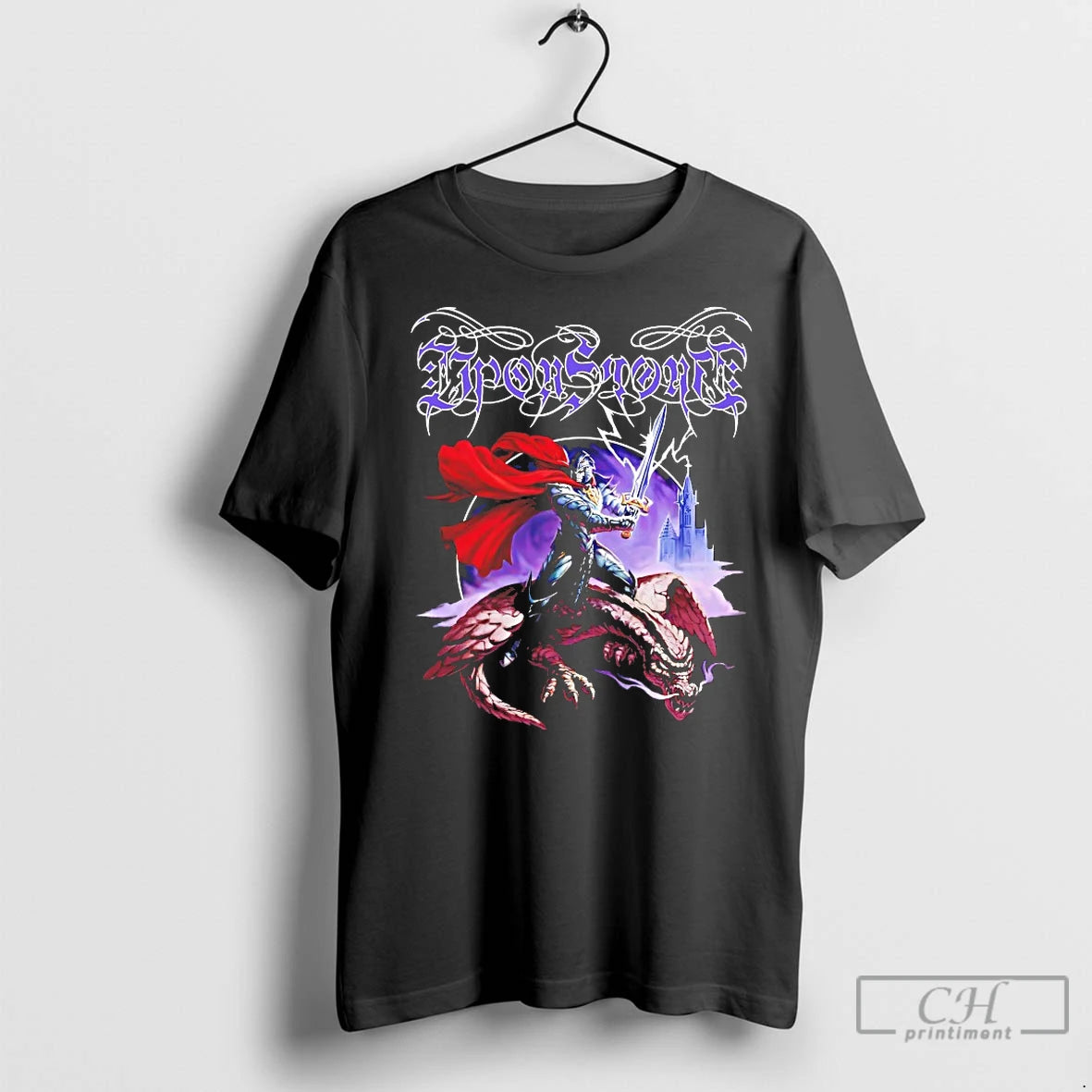 Classic Ironsword Dark Knight Riding Dragon Metal