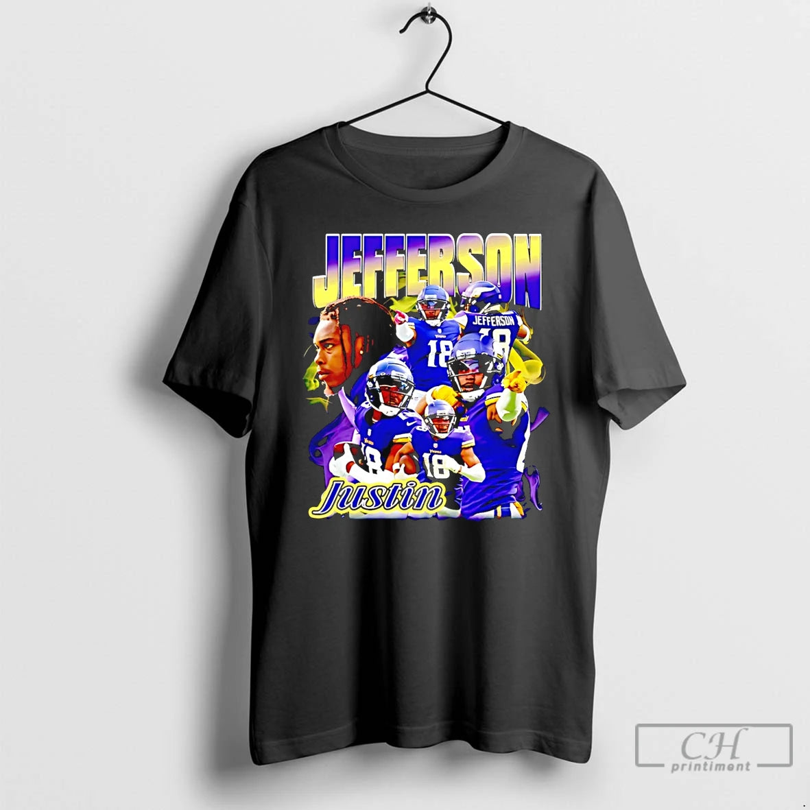 Classic Jefferson Justin Minnesota Vikings Vintage T Shirts