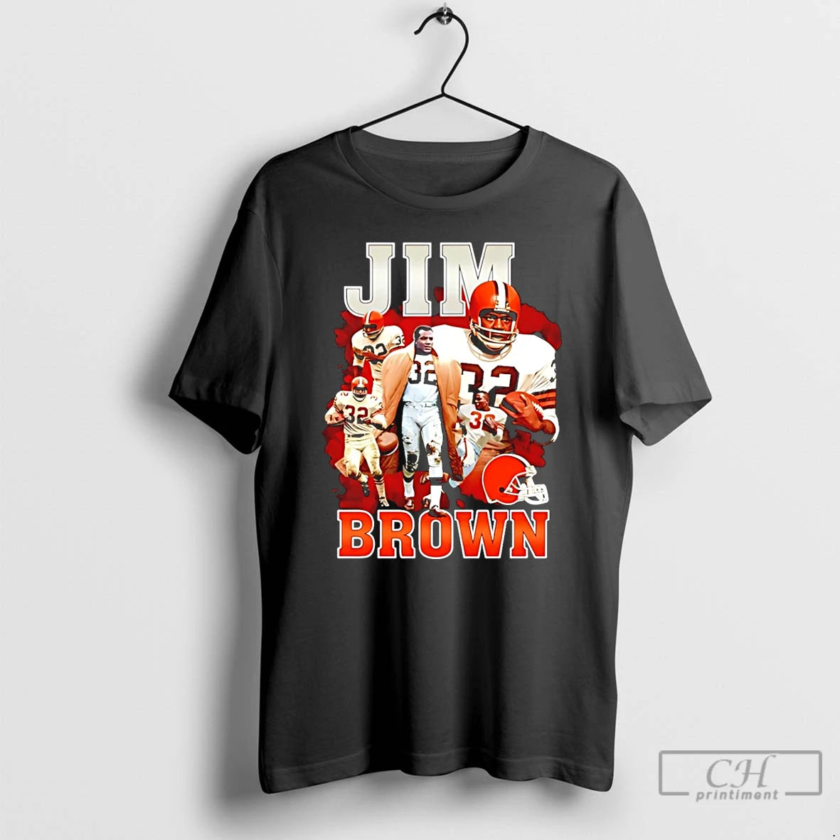 Classic Jim Brown Cleveland Browns Retro T Shirts