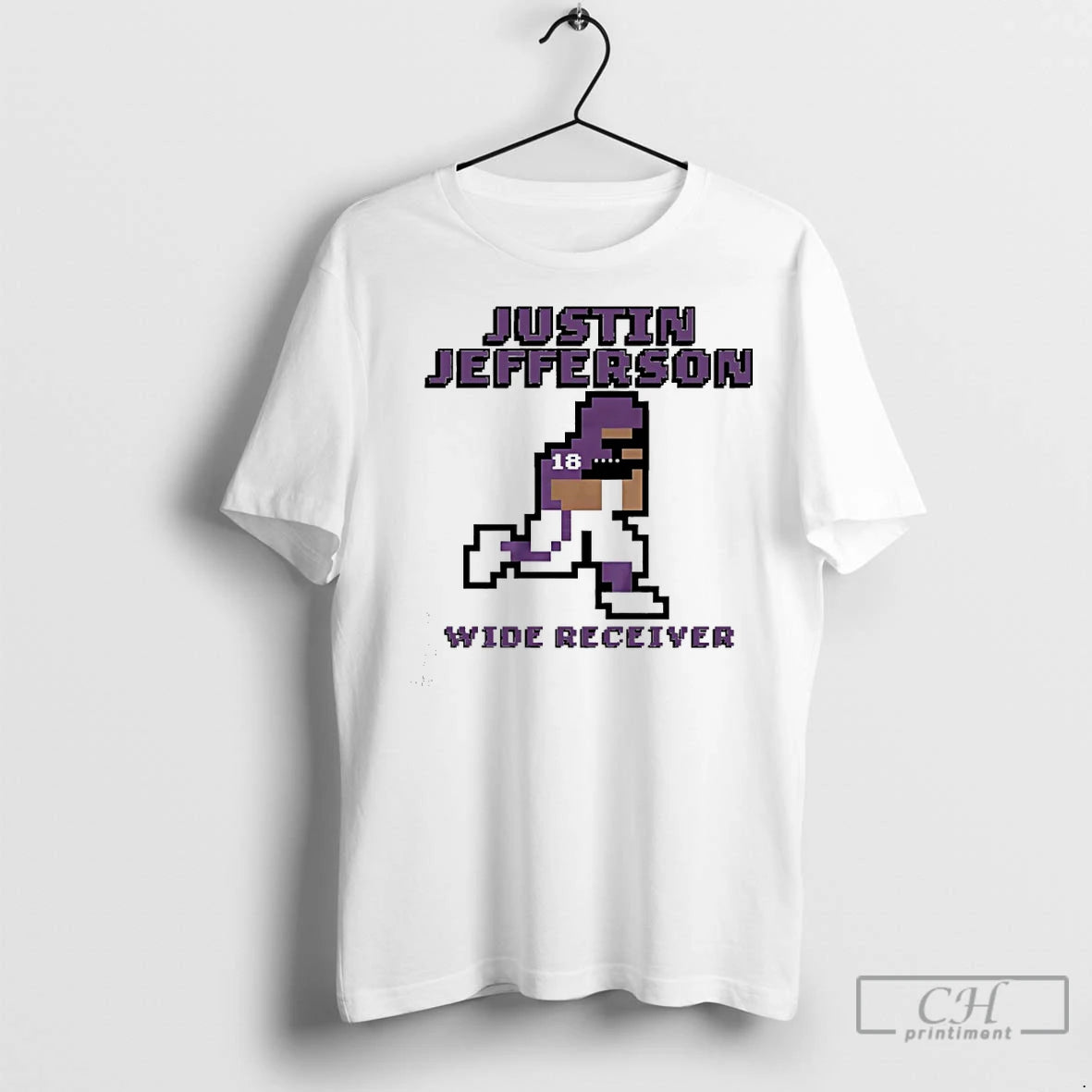 Classic Justin Jefferson Minnesota Vikings Wide Receiver Pixel
