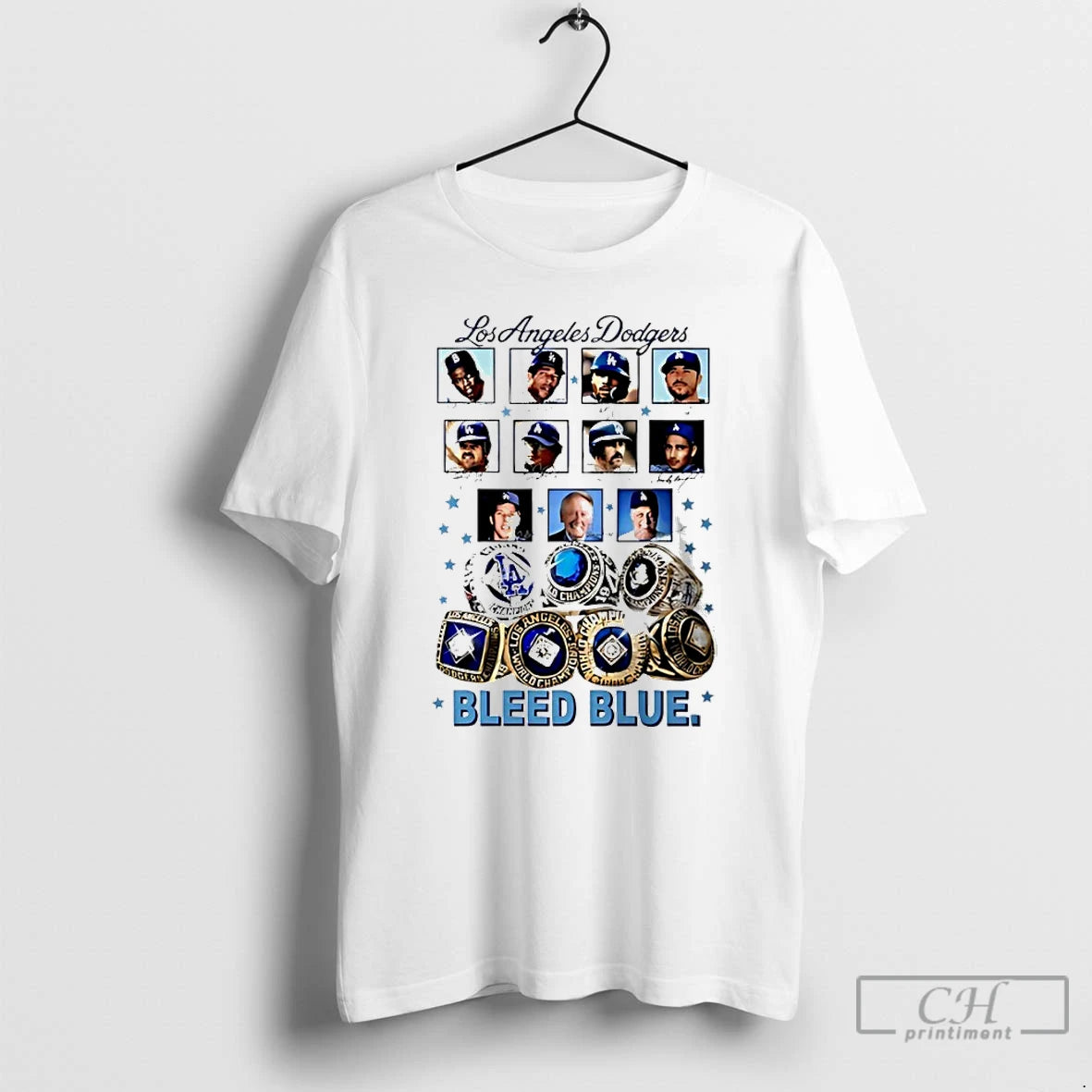 Classic Los Angeles Dodgers Bleed Blue Rings T Shirts