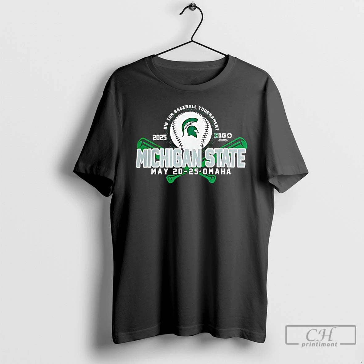 Classic Michigan State Spartans Baseball May 20 25 Big Ten Tournament Omah 2025 T Shirts