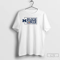 Classic Michigan Wolverines Block Cancer Ribbon T Shirts
