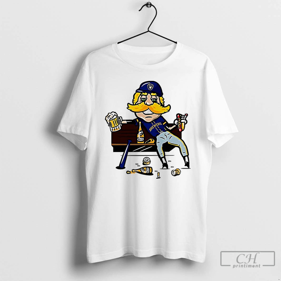 Classic Milwaukee Brewers Nlcs Bernie Brewer Cheers To The Crew Mascot T Shirts