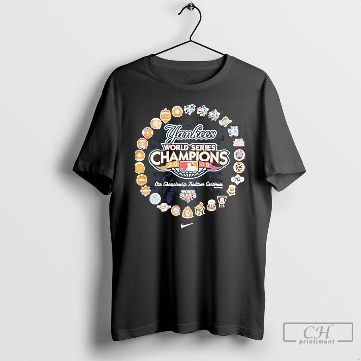Classic New York Yankees World Series Champions All Team Logo T Shirts