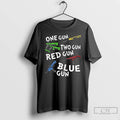 Classic One Gun Two Gun Red Gun Blue Gun Long Sleve T Shirts