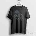 Classic Playing Opossum Skeleton Under Moon With Bats Halloween T Shirts