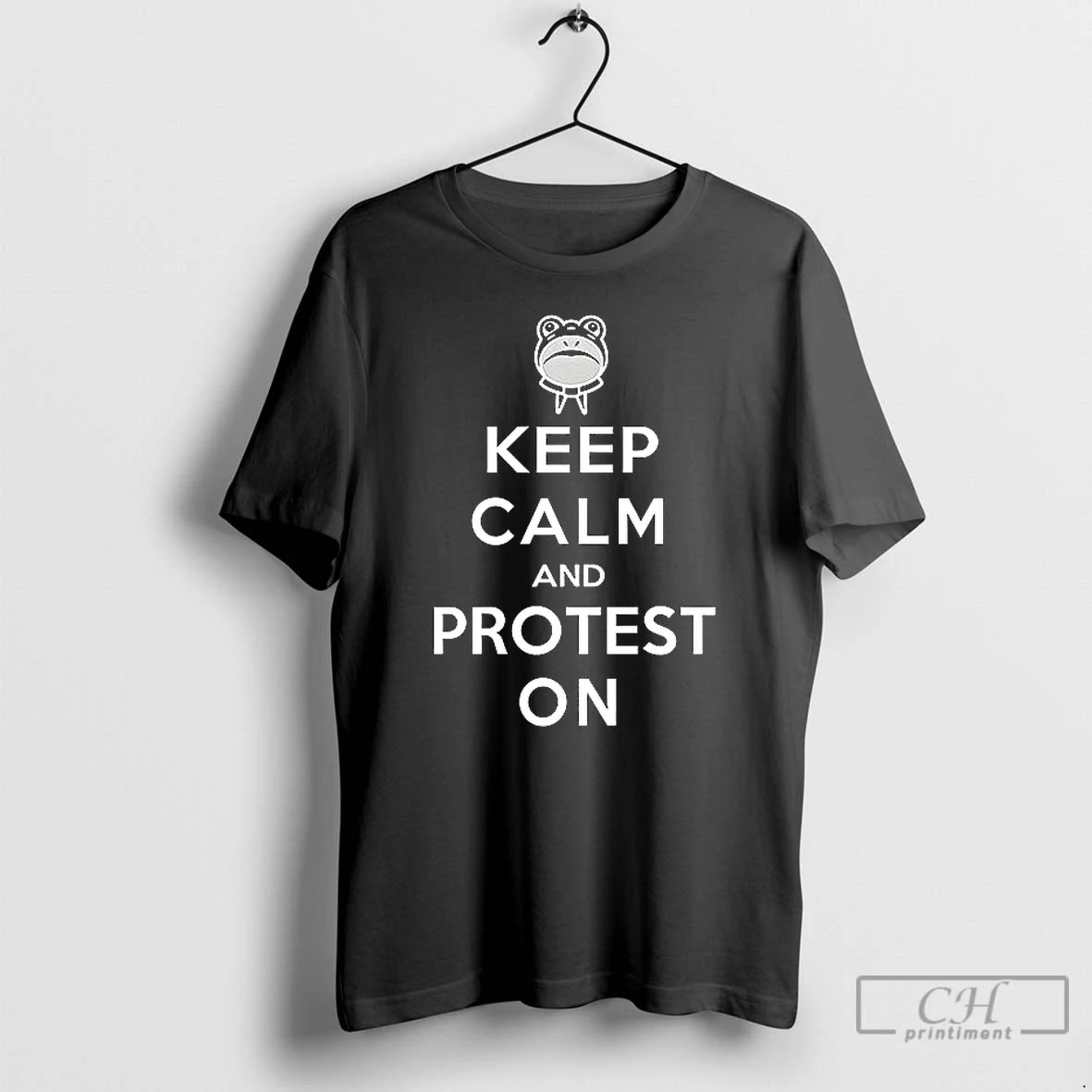 Classic Portland Frog Keep Calm And Protest On T Shirts