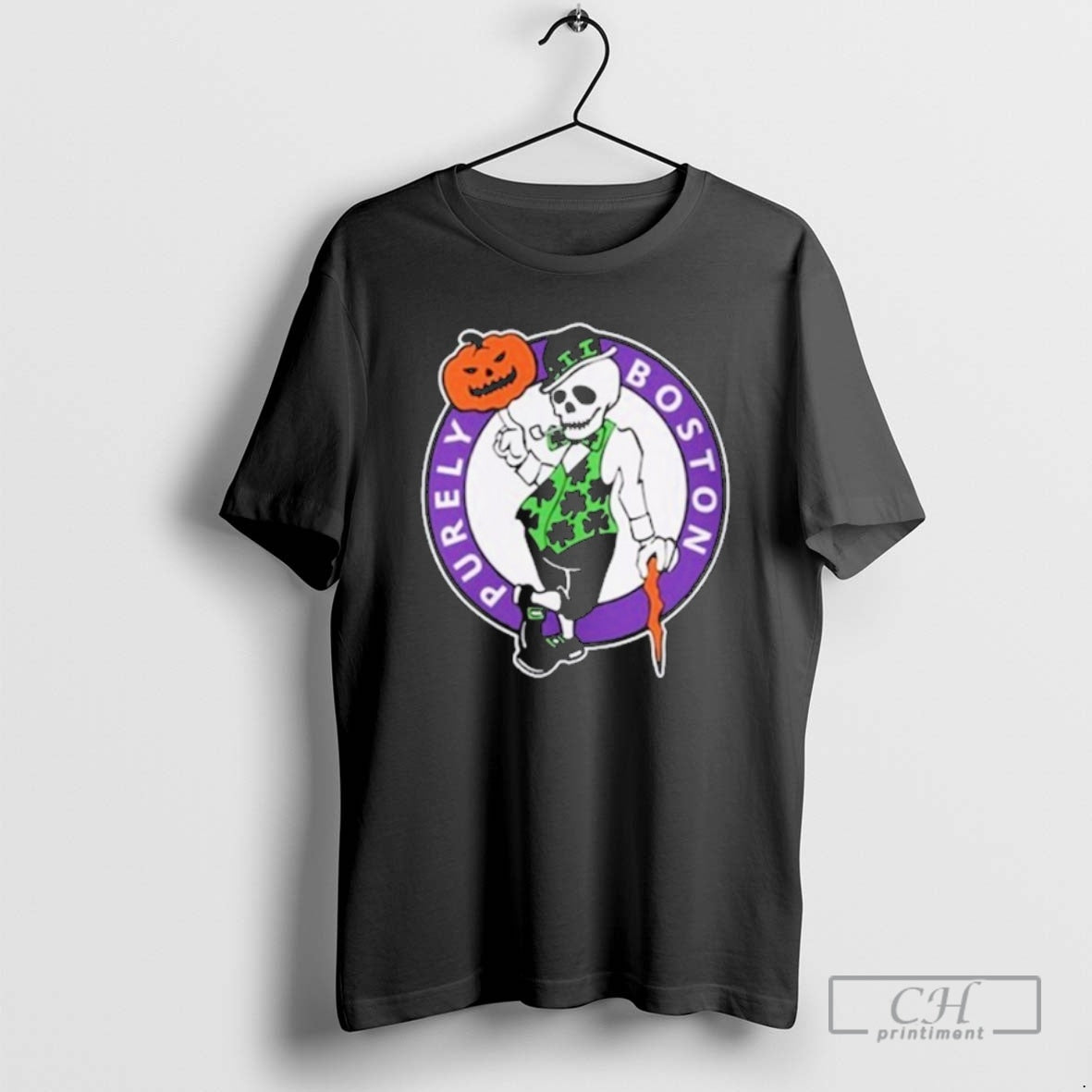 Classic Purely Boston Celtics Haunted Hoops Halloween Shirt Sweater