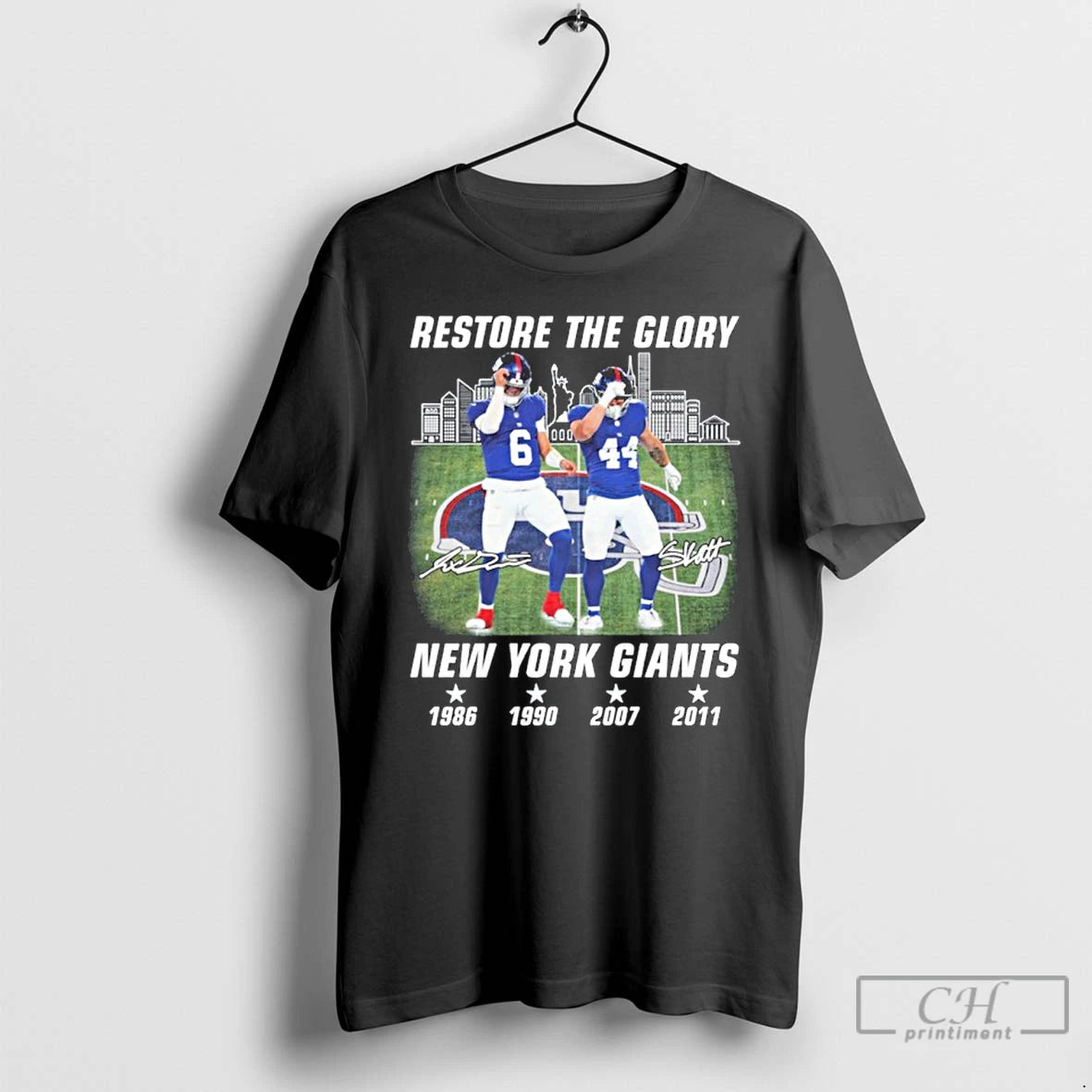 Classic Re The Glory Jaxson Dart And Cam Skattebo New York Giants T Shirts