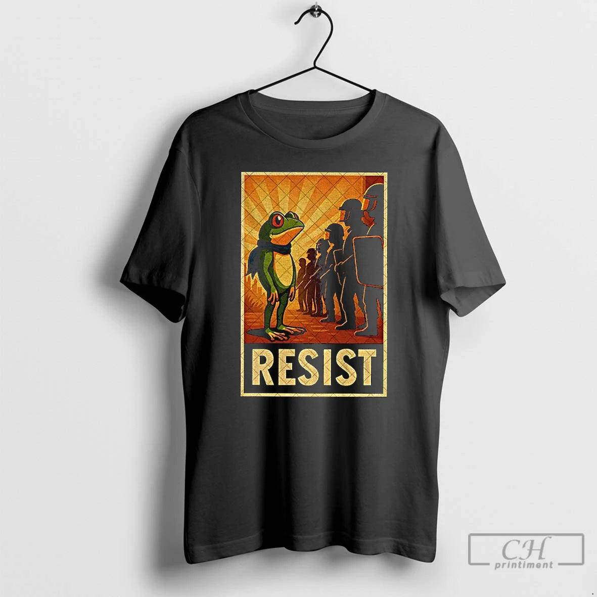Classic Resist Portland Frog I Stand With Frog Anti Fascism Anti Trump T Shirts