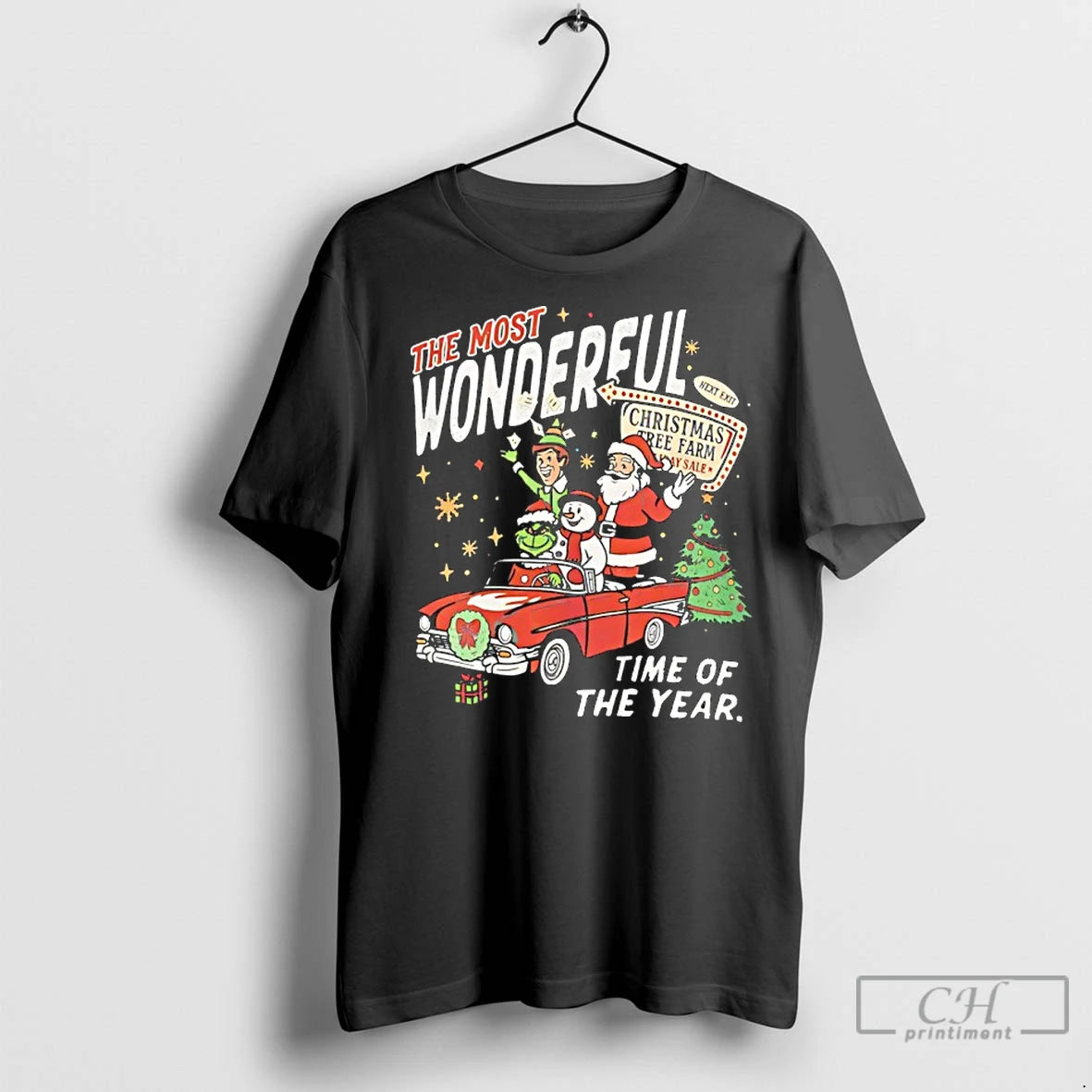 Classic Santa Claus Elf Snowman And Grinch The Most Wonderful Time Of The Year Christmas