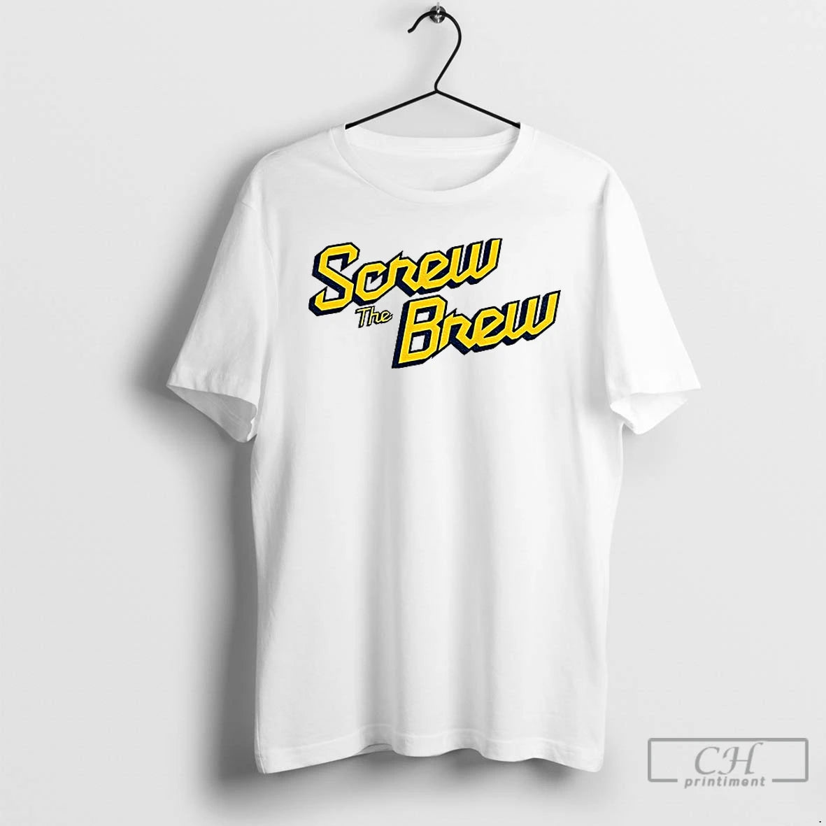 Classic Screw The Brew Milwaukee Brewers Mlb Baseball T Shirts