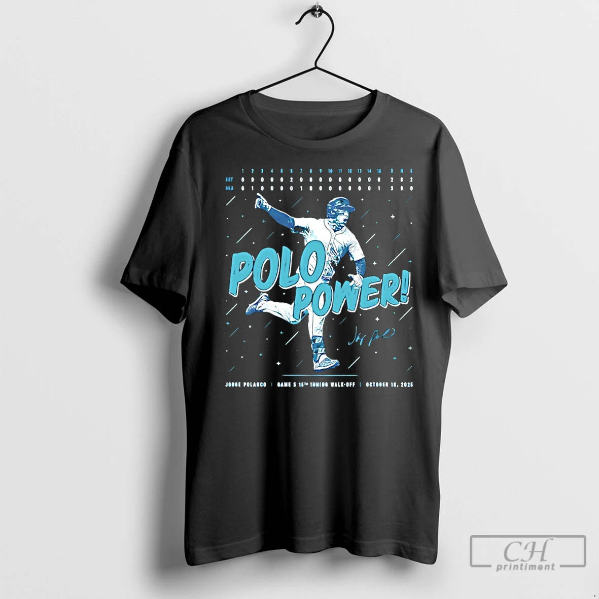Classic Seattle Jorge Polanco Polo Power Game 5 15th Inning Walk Off
