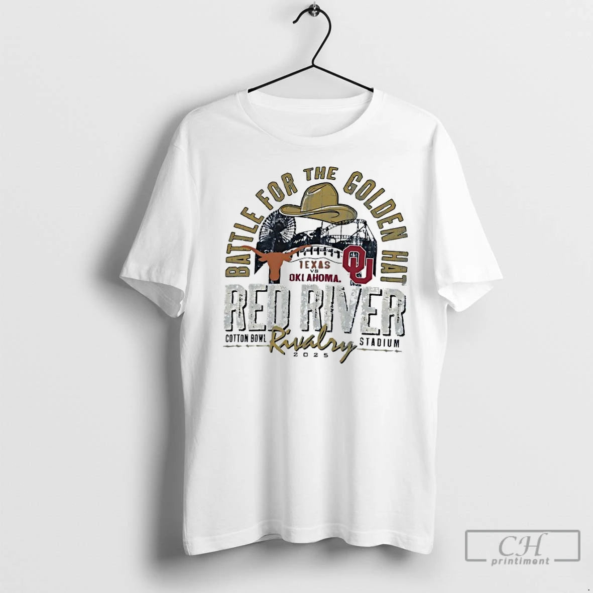 Classic Texas Longhorns Vs Oklahoma Sooners Red River Rivalry Battle For The Golden Hat Matchup