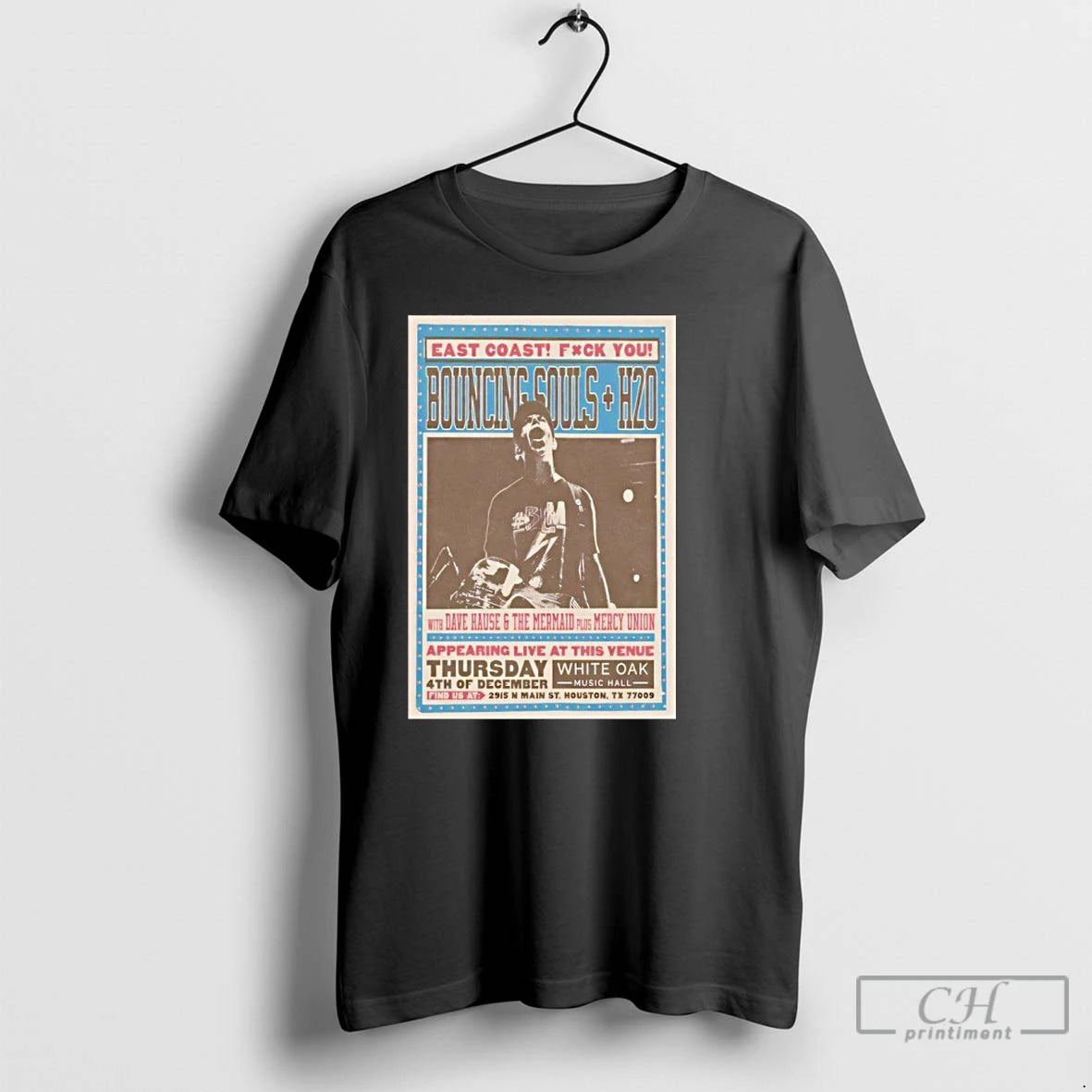 Classic The Bouncing Souls Houston Tx Concert T Shirts
