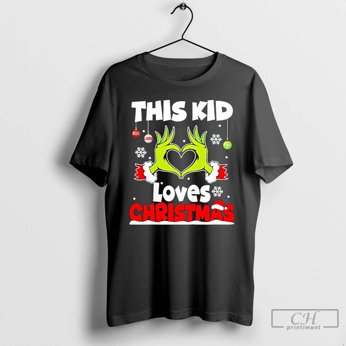 Classic The Grinch This Kid Loves Christmas Xmas T Shirts