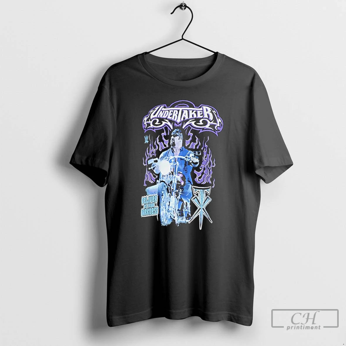 Classic The Undertaker Bike Deliver Us From Darkness T Shirts
