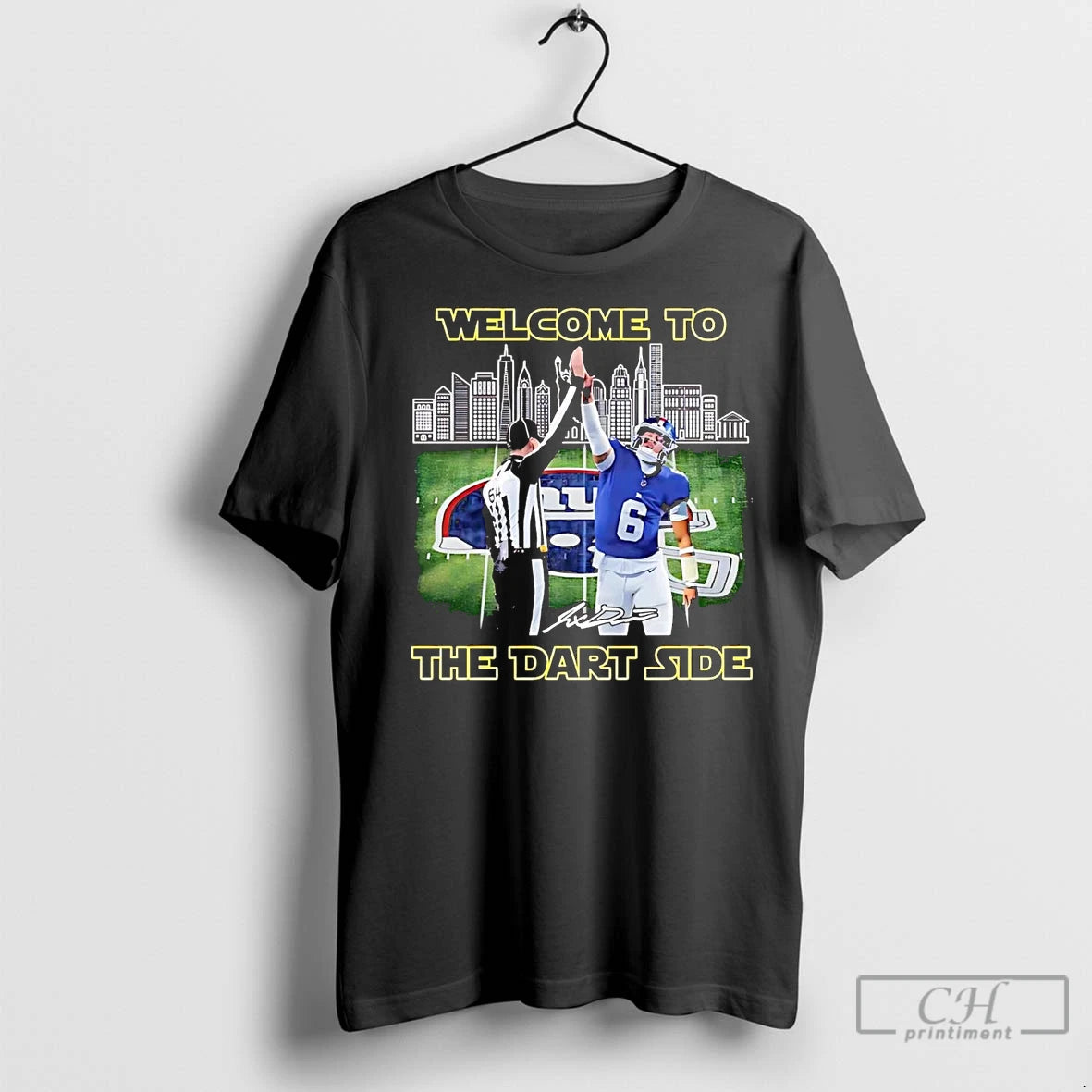 Classic Welcome To The Jaxson Dart Side Skyline New York Giants