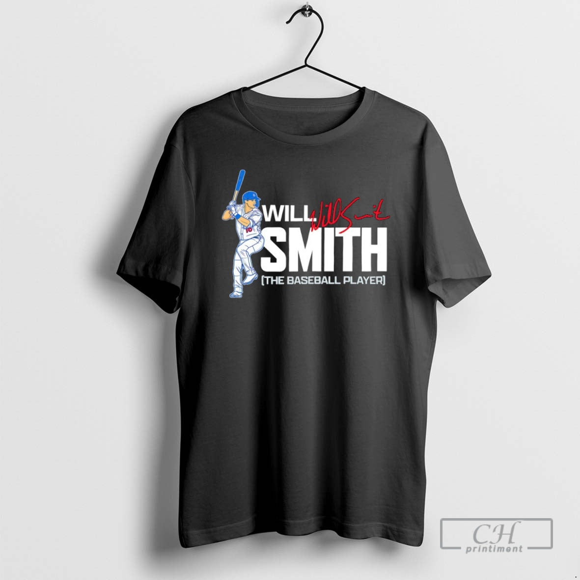 Classic Will Smith The Baseball Player Los Angeles Dodgers Signature Tee Sweater