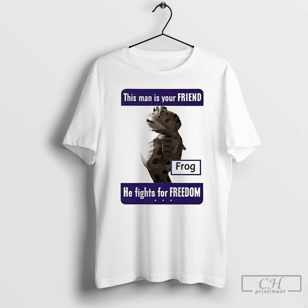 Classic This Man Is Your Friend Frog He Fights For Freedom Anti Ice T Shirts