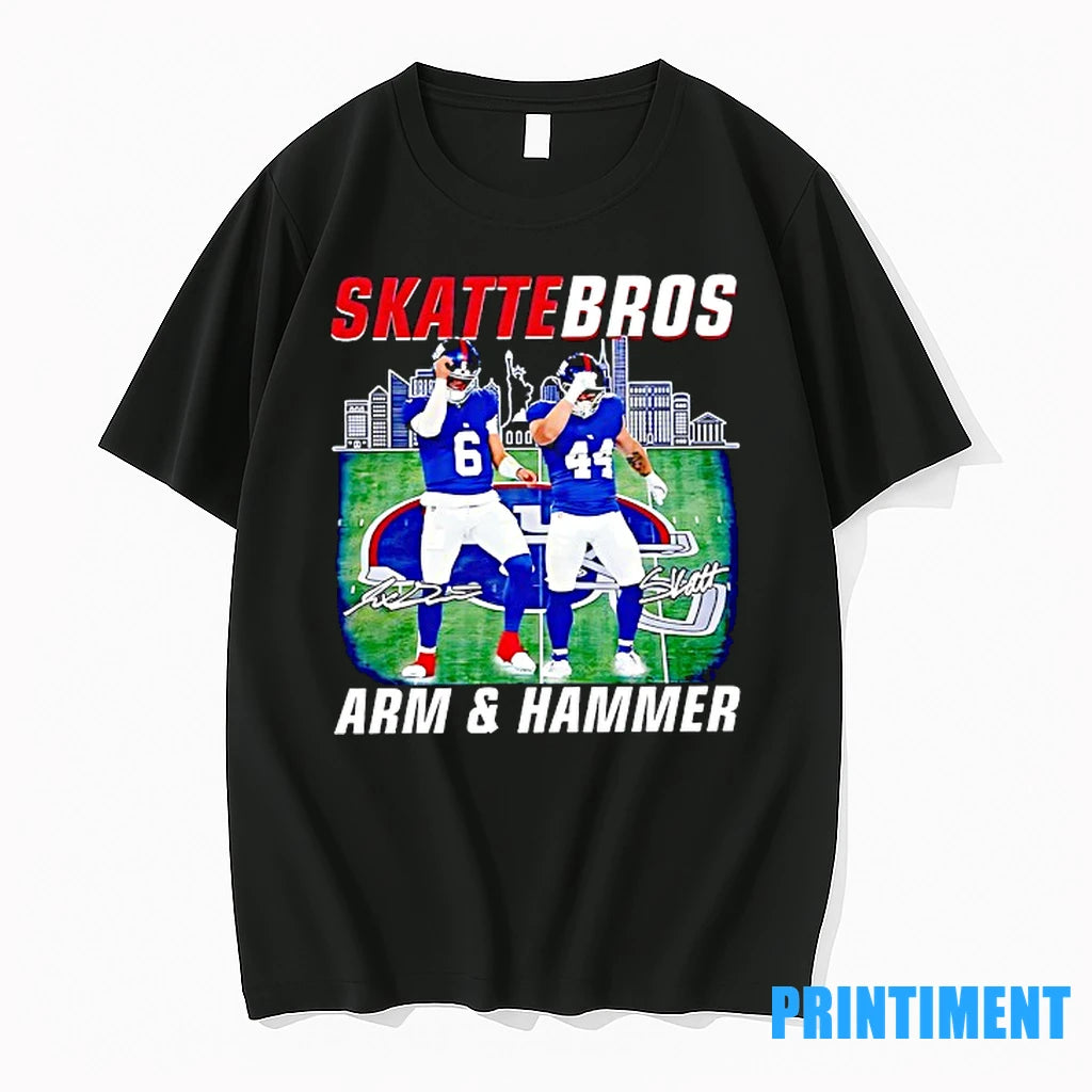 Dart And Skattebo Skattebros Arm And Hammer New York Giants Football Signatures Tshirts Sweater