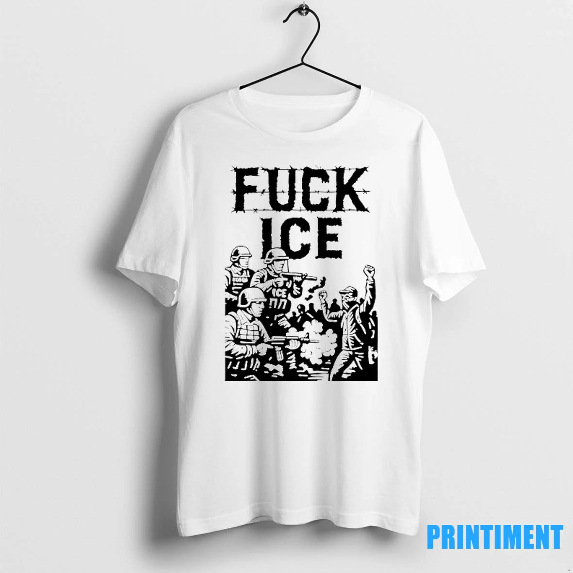 Fuck Ice Barbed Wire Protest Tshirts Sweater