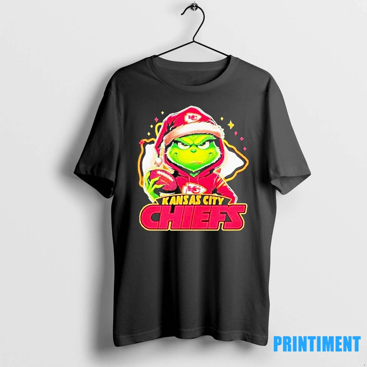 Grinch Hat Santa Kansas City Chiefs Merry Christmas Tshirts Sweater