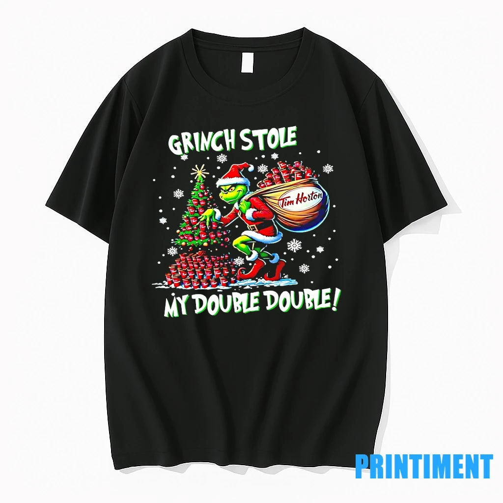 Grinch Stole My Double Double Christmas Tshirts Sweater