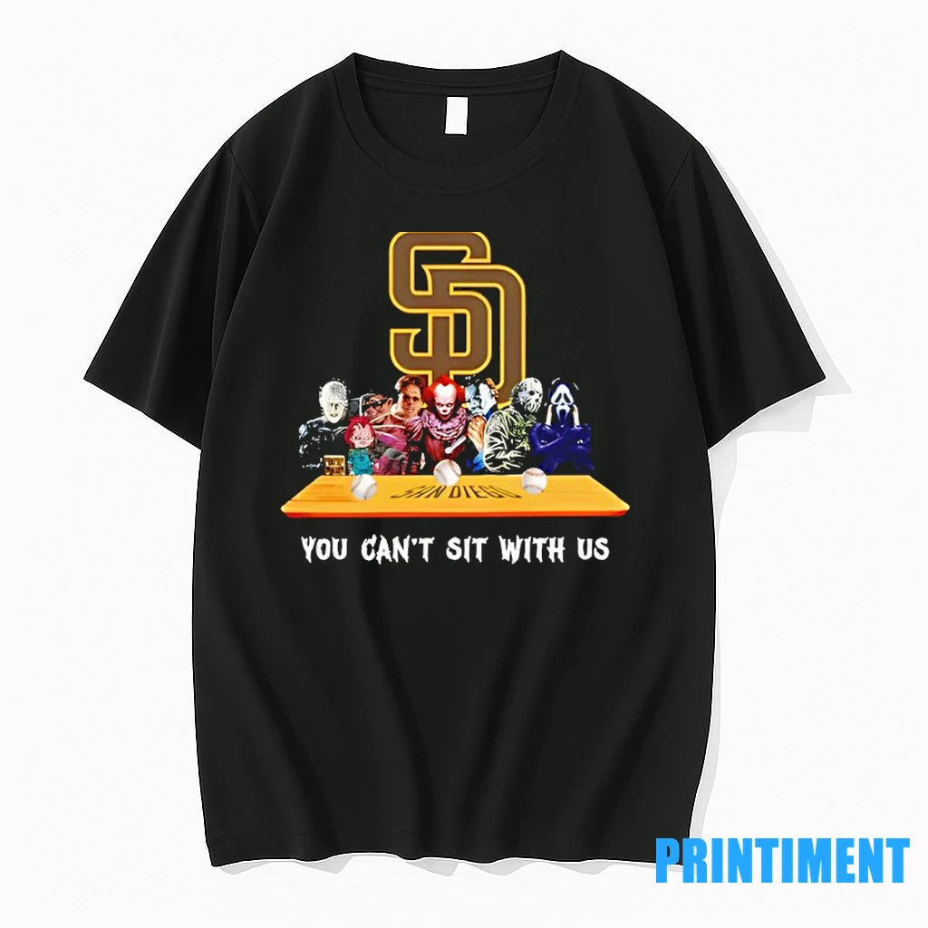 Horror Movie Characters You Cant Sit With Us San Diego Padres Halloween Tshirts Sweater