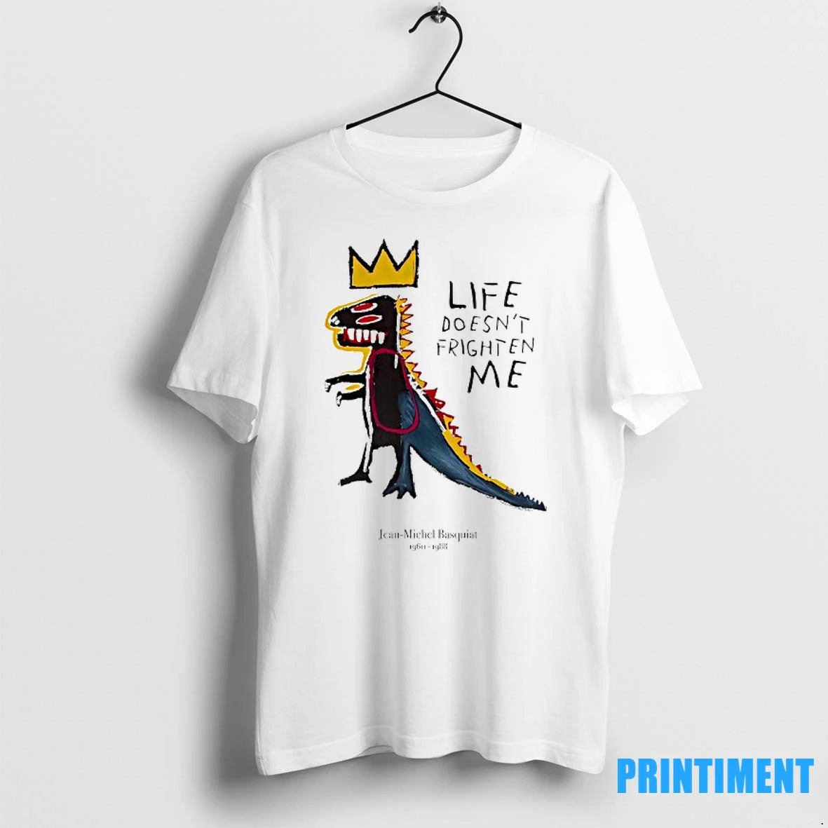 Jean Michel Basquiat Dinosaur Life Doesnt Frighten Me Tshirts Sweater